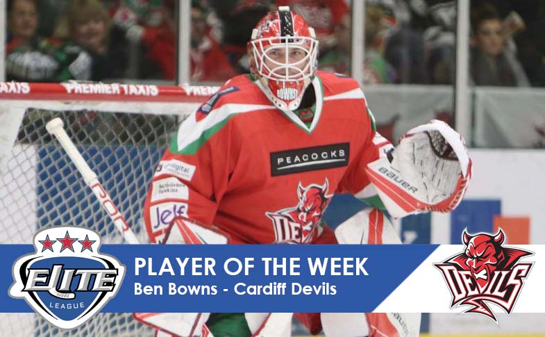 Devils Goalie ‘Bownsy’ Named Top Elite League Player