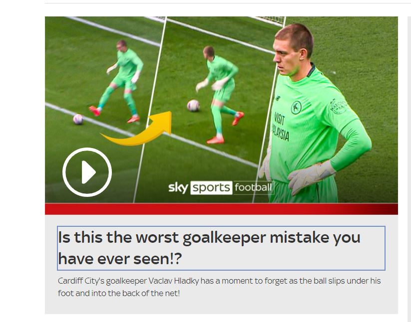 Is This The Worst Headline A Cardiff City Goalkeeper Can Wake Up To!?